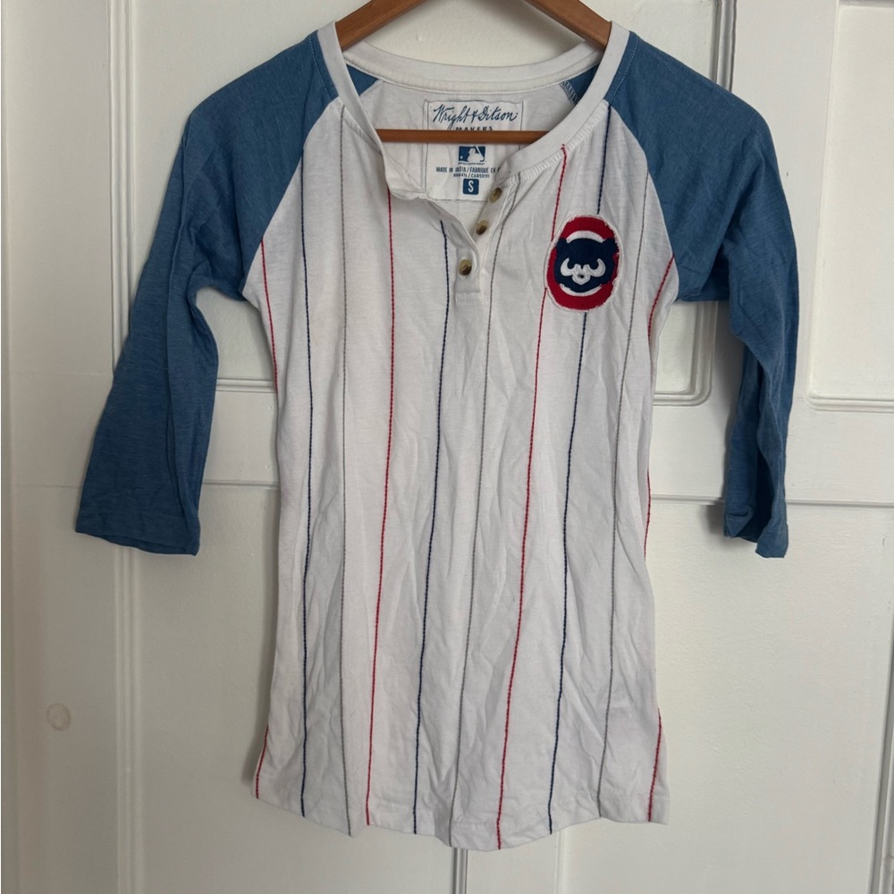 Wright & Ditson Blue and White Long Sleeve Tee